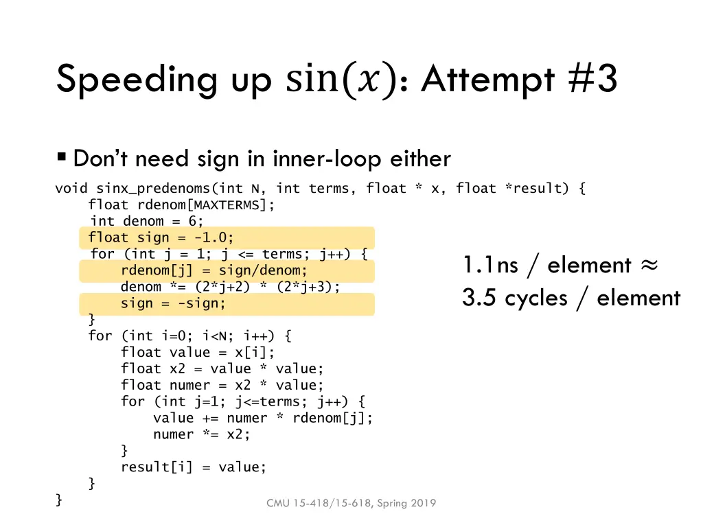 speeding up sin attempt 3