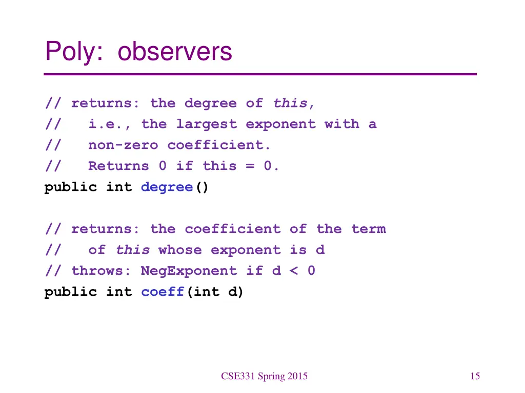 poly observers