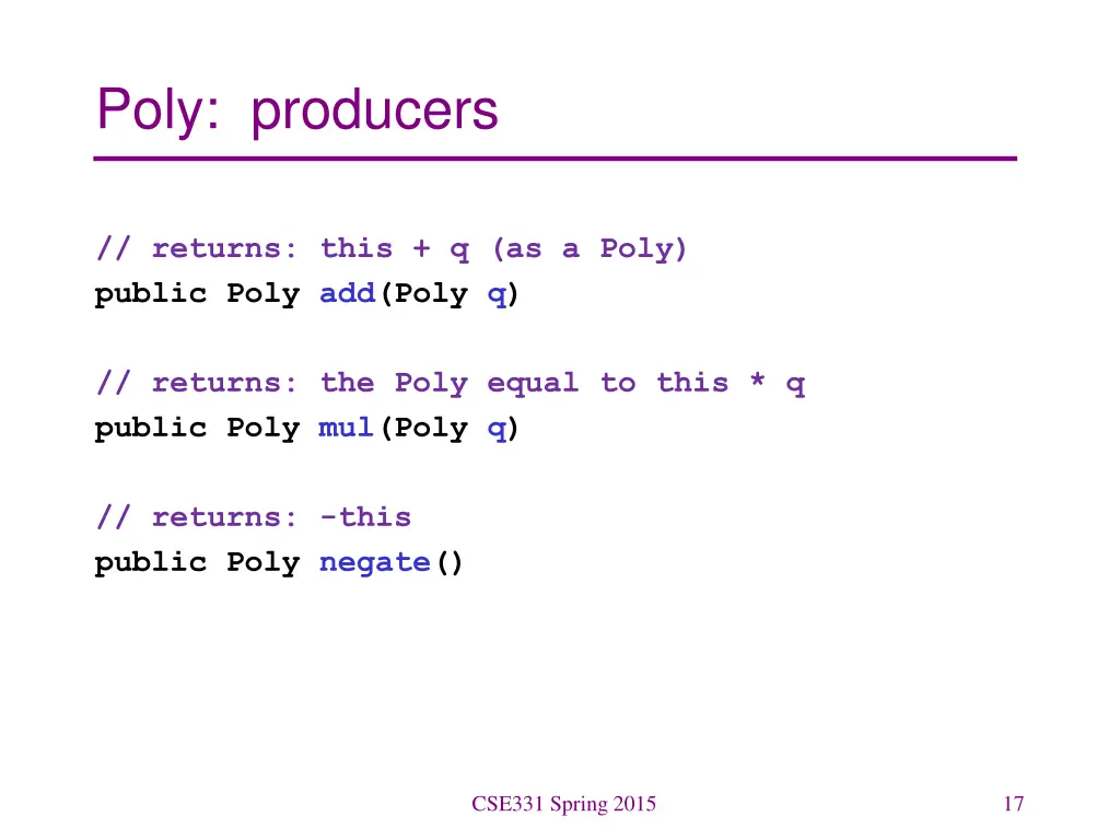 poly producers