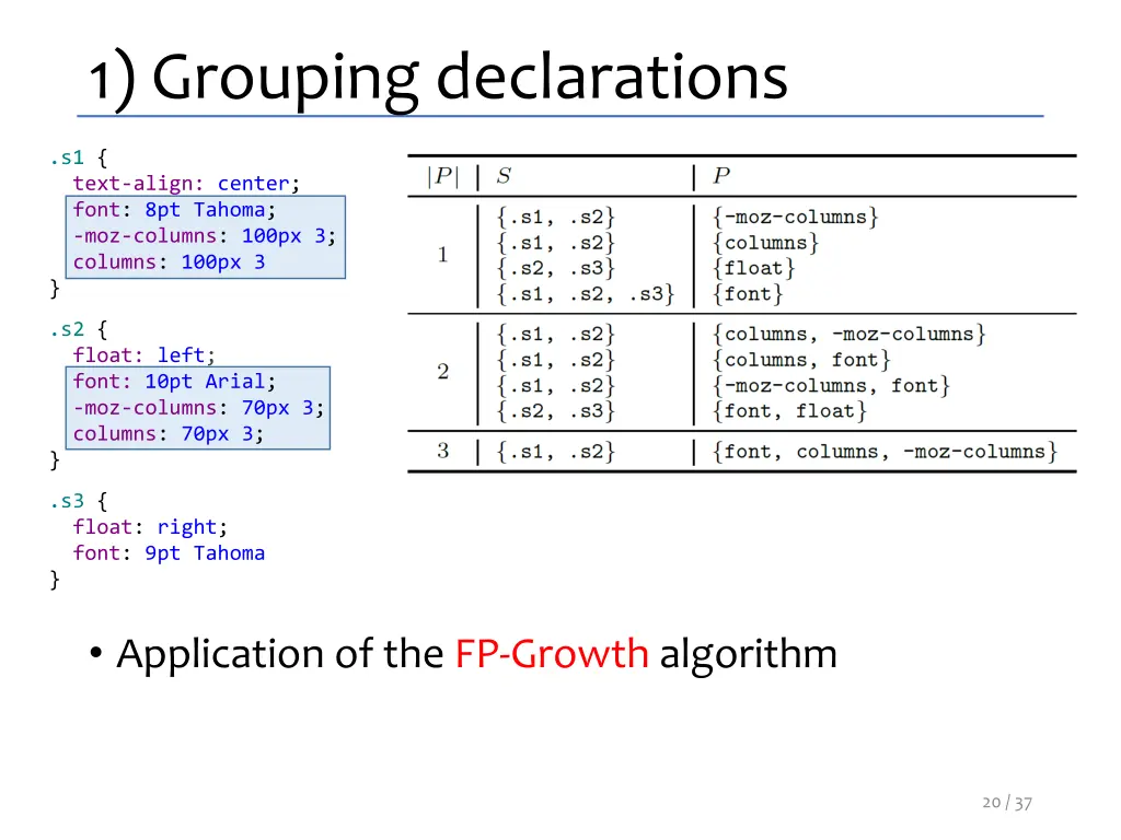 1 grouping declarations 4