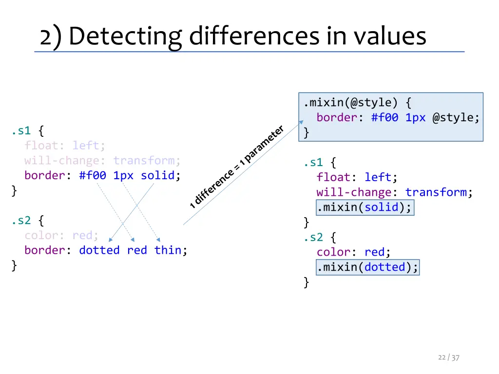 2 detecting differences in values 1