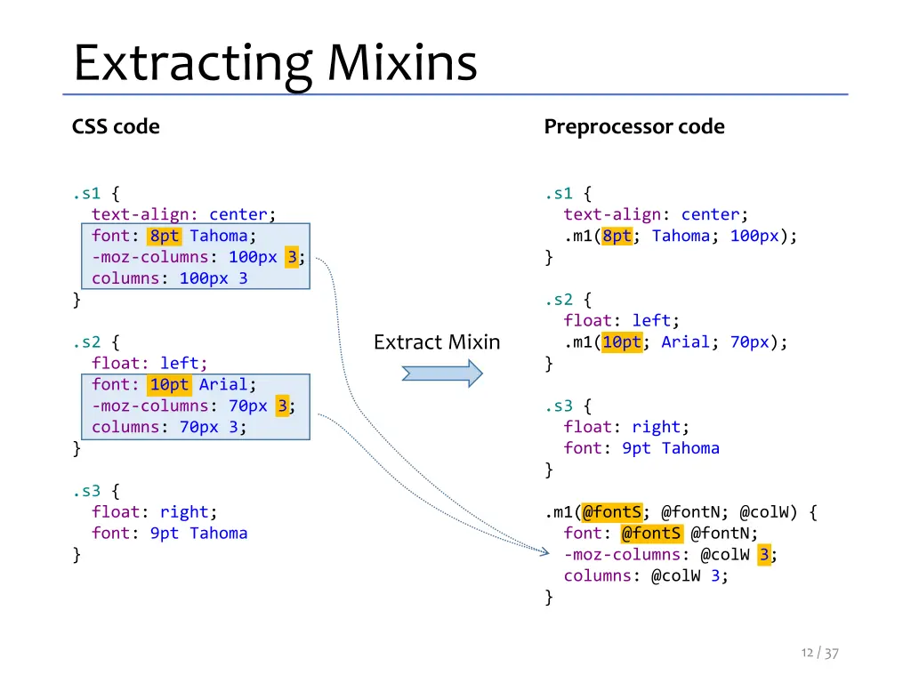extracting mixins