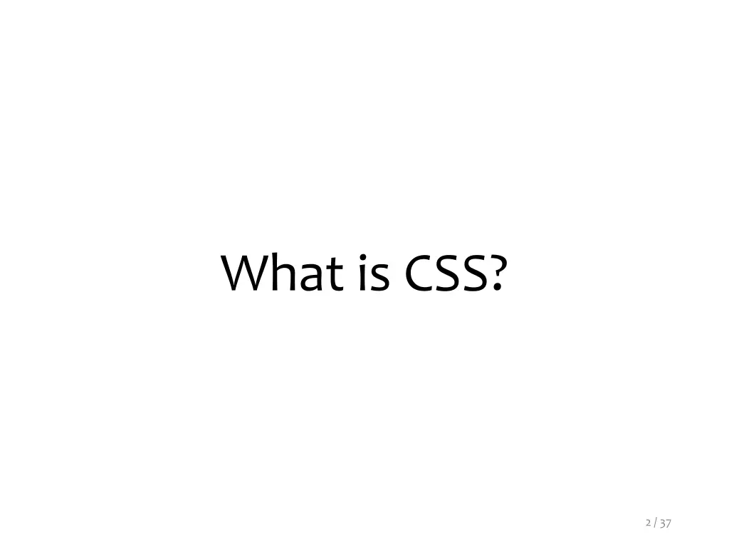 what is css