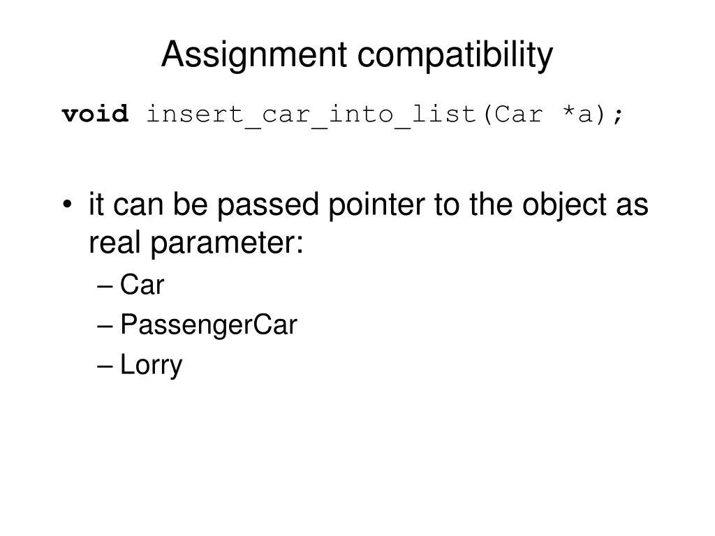 assignment compatibility 1