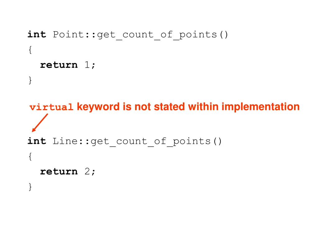 int point get count of points return 1