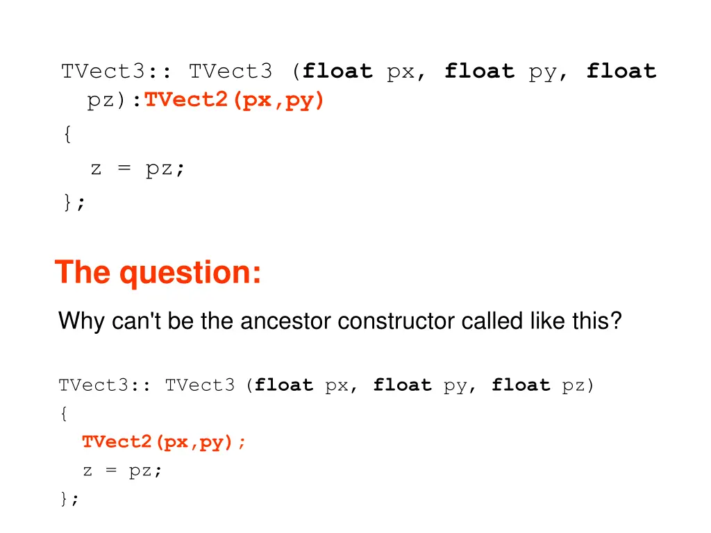 tvect3 tvect3 float px float py float pz tvect2