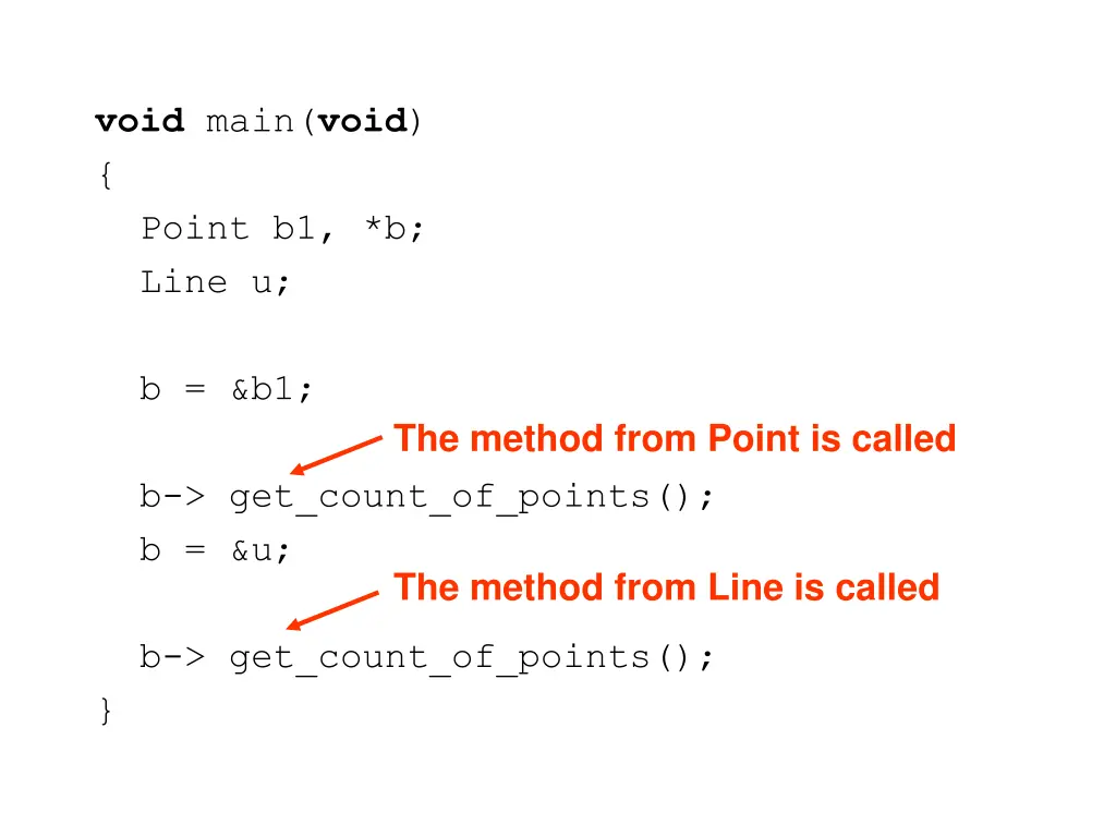void main void point b1 b line u