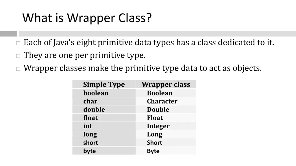 what is wrapper class