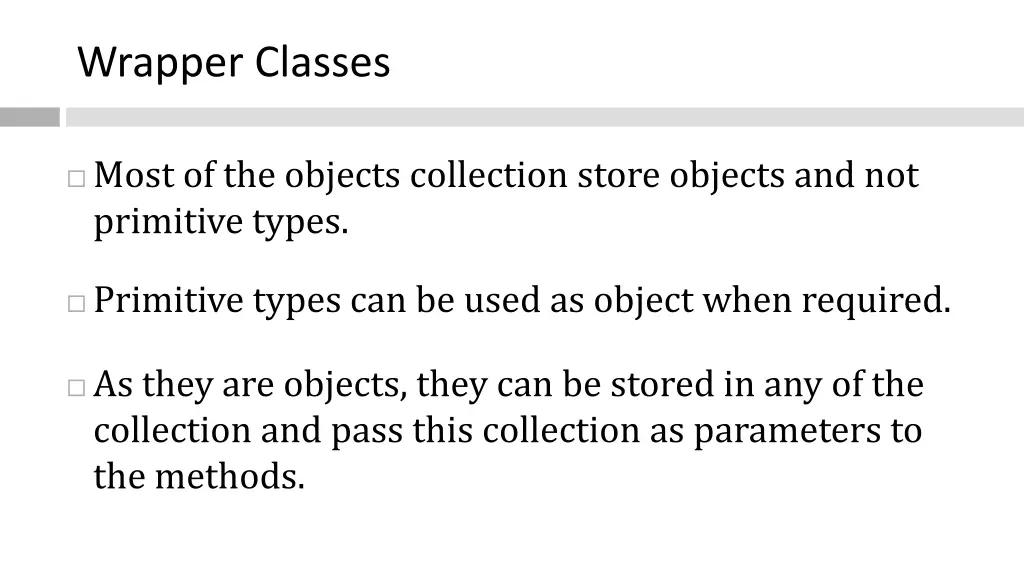 wrapper classes