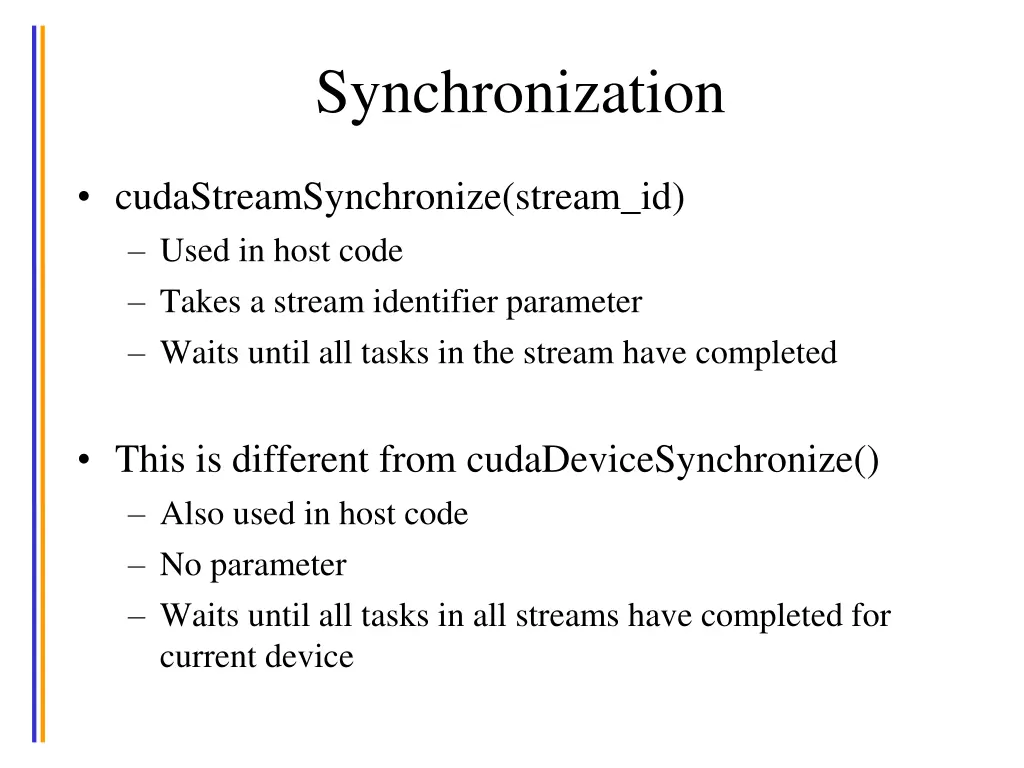 synchronization