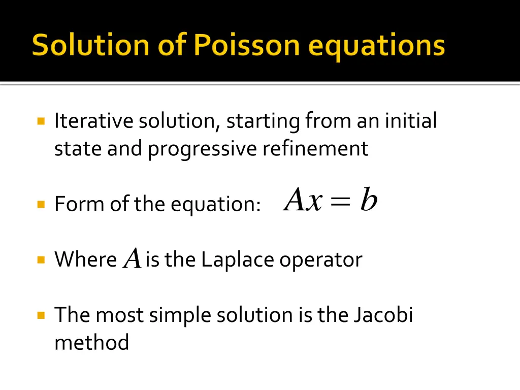 iterative solution starting from an initial state