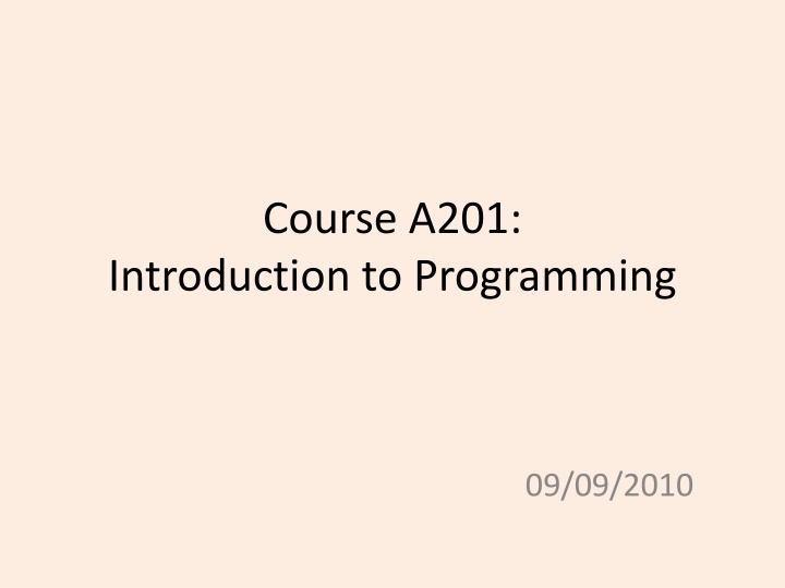 course a201