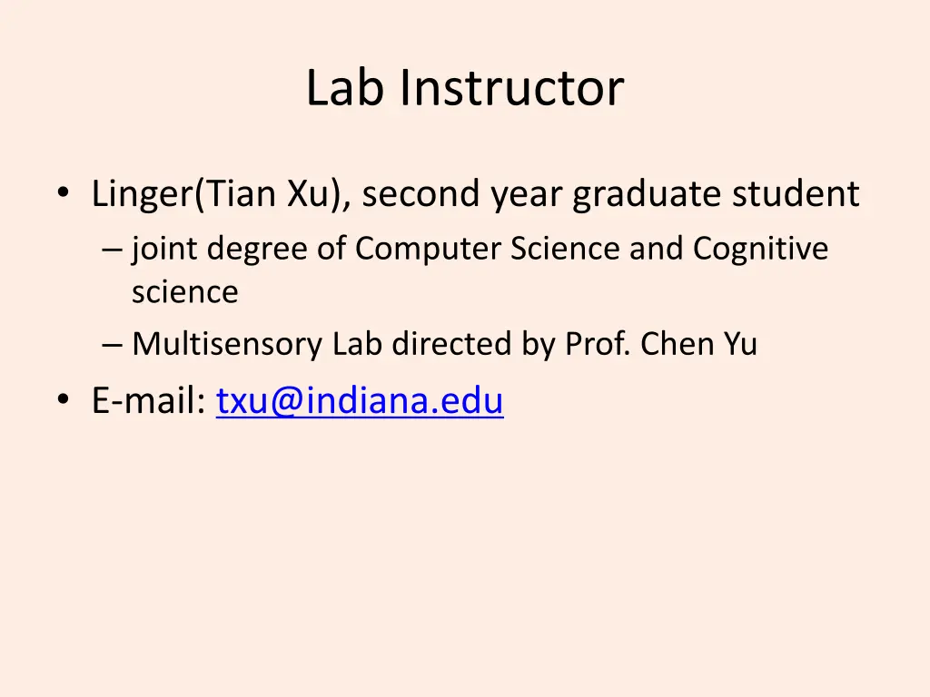 lab instructor