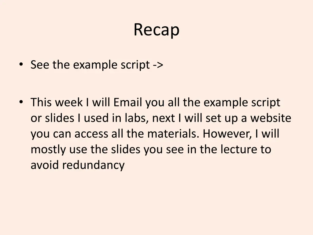 recap 1