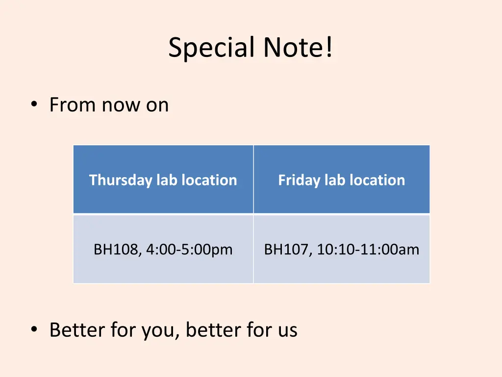 special note