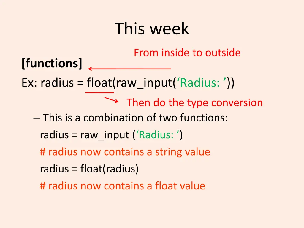 this week 2