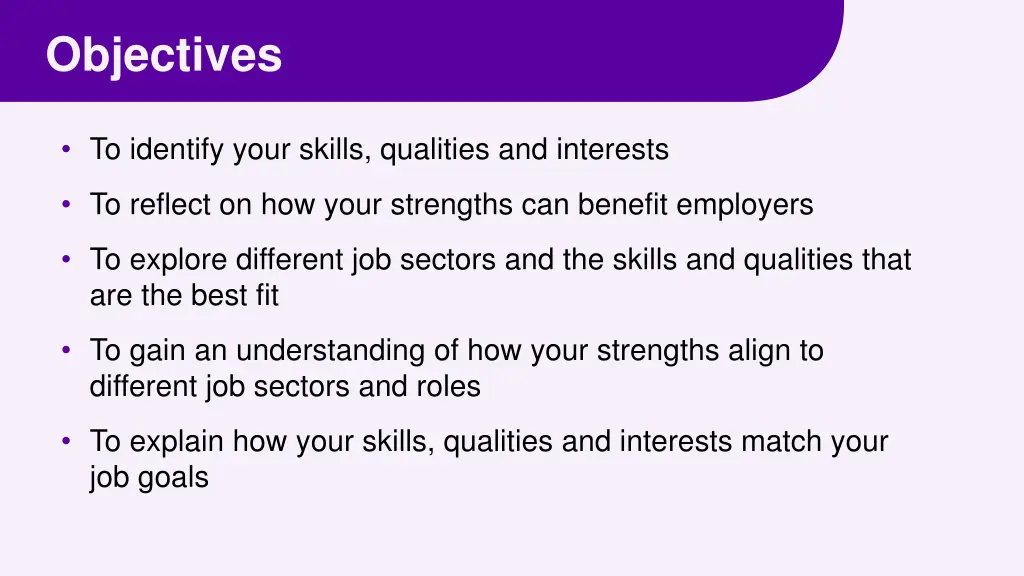 objectives