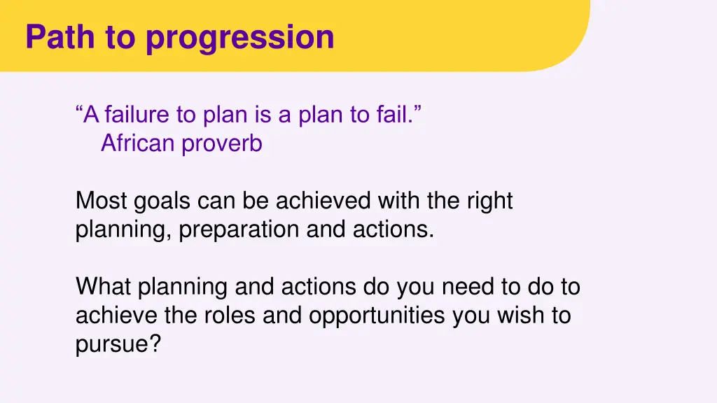 path to progression