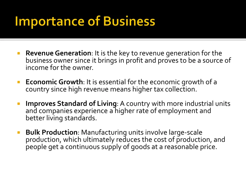 revenue generation it is the key to revenue