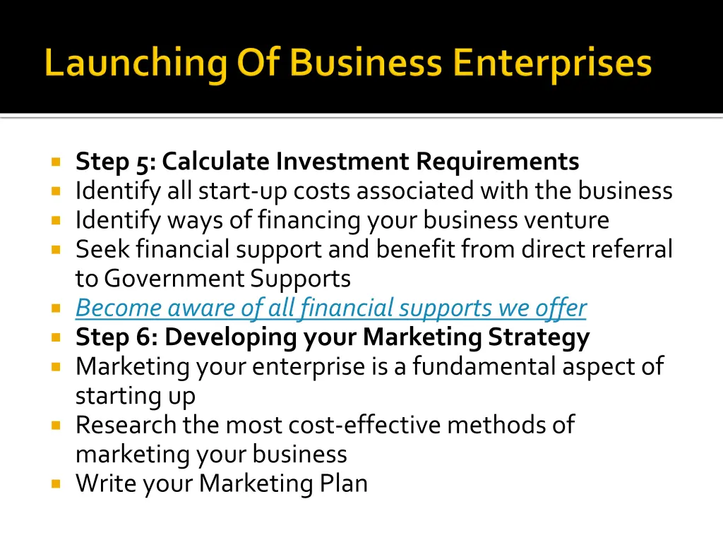 step 5 calculate investment requirements identify