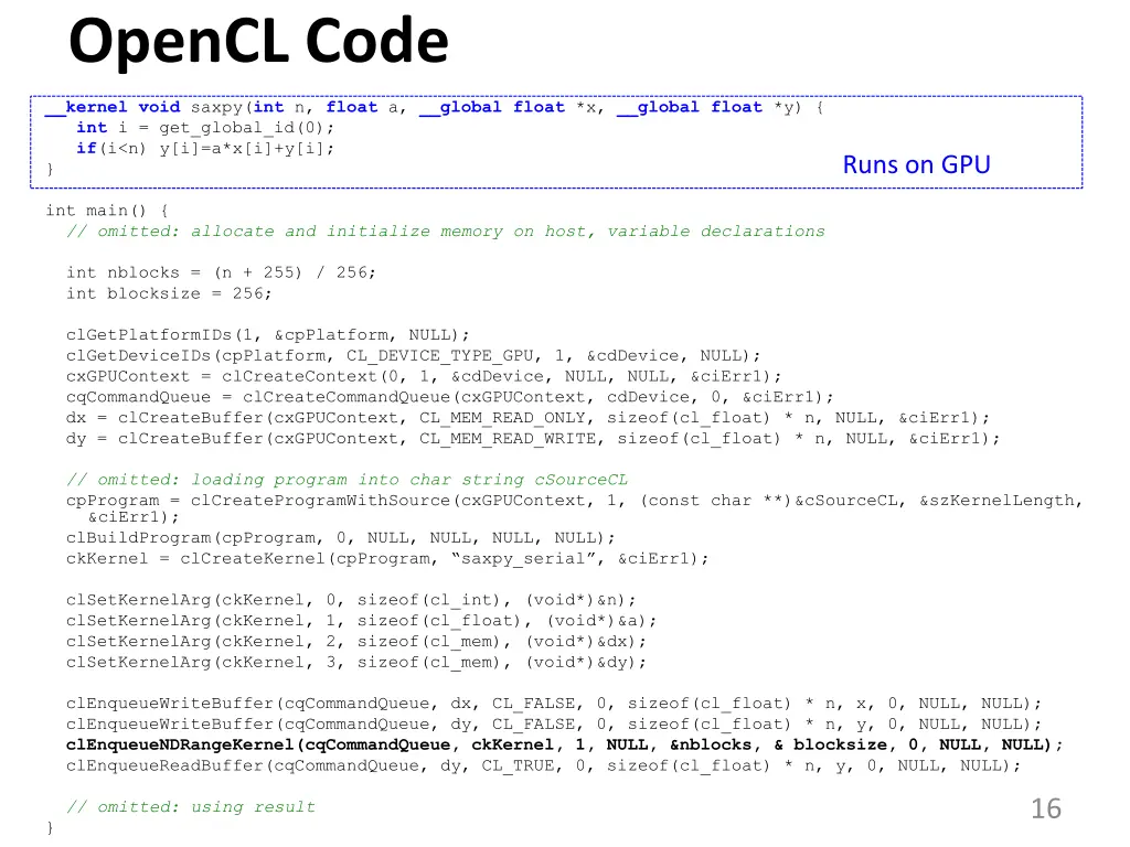 opencl code