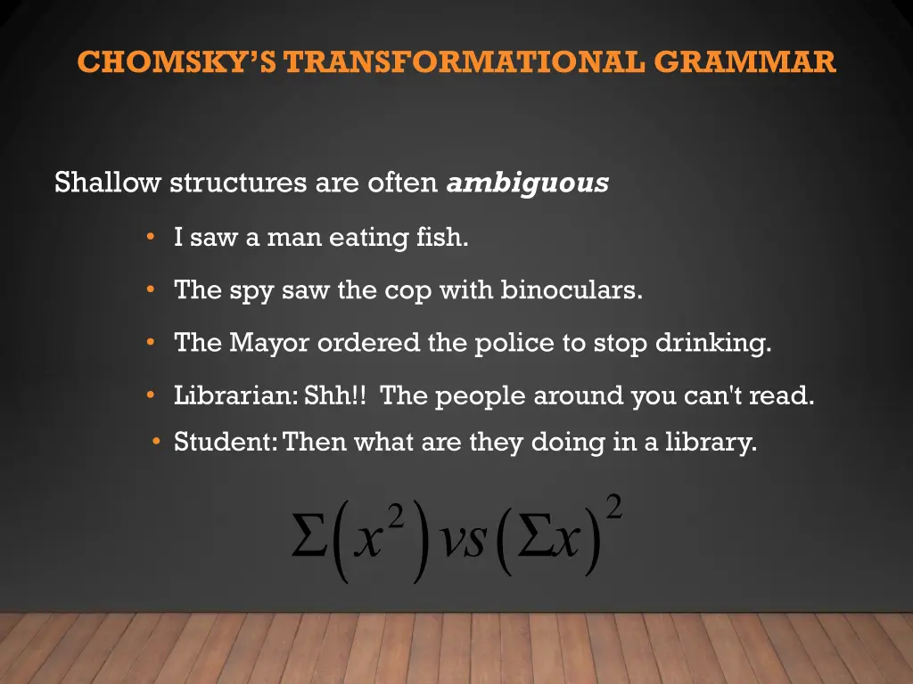 chomsky s transformational grammar 1