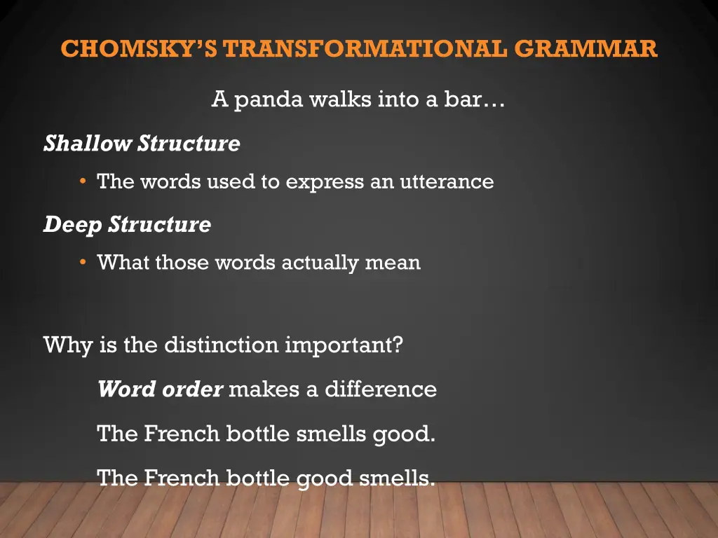 chomsky s transformational grammar