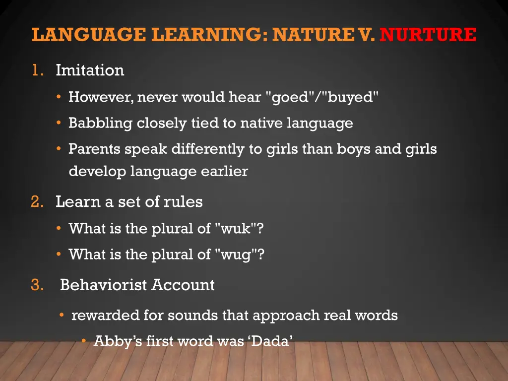 language learning nature v nurture