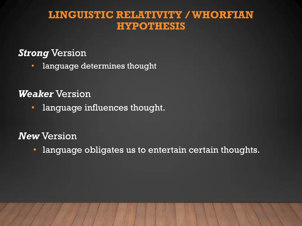 linguistic relativity whorfian hypothesis
