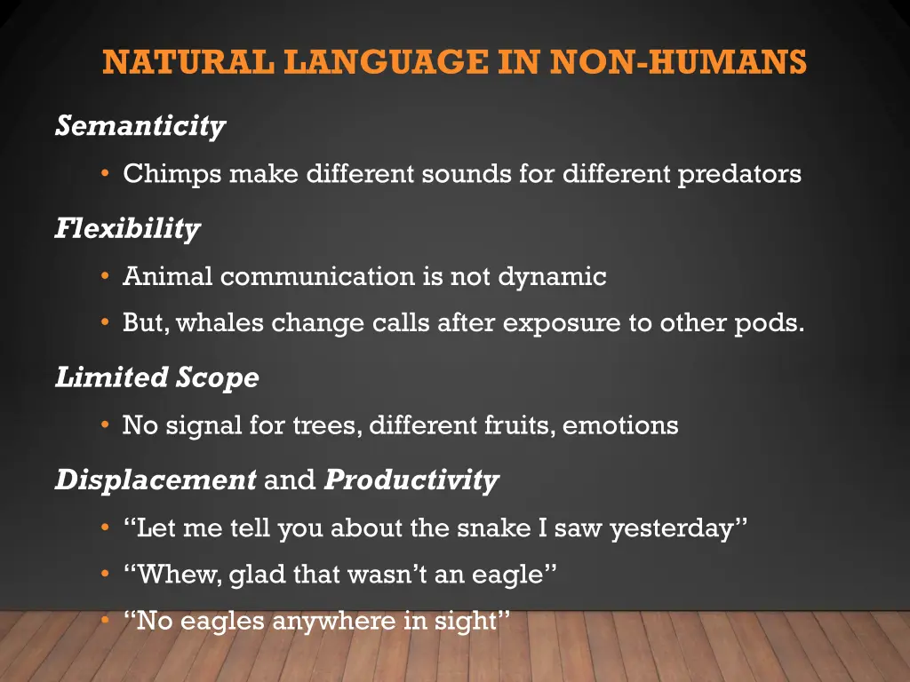 natural language in non humans