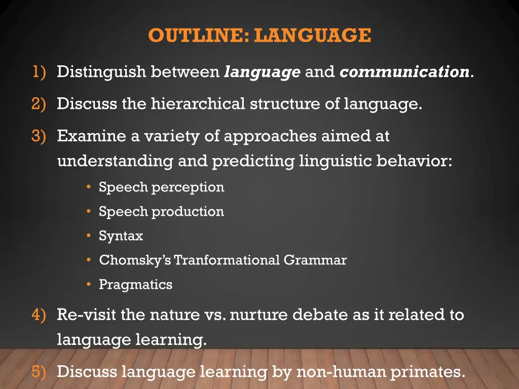 outline language