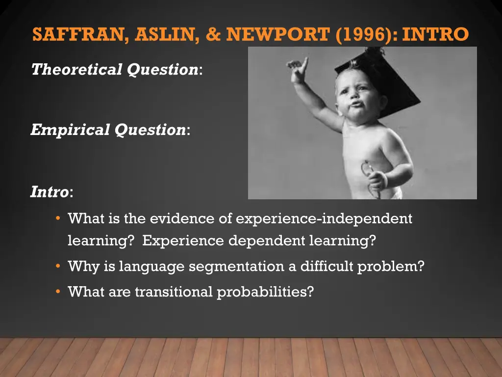 saffran aslin newport 1996 intro