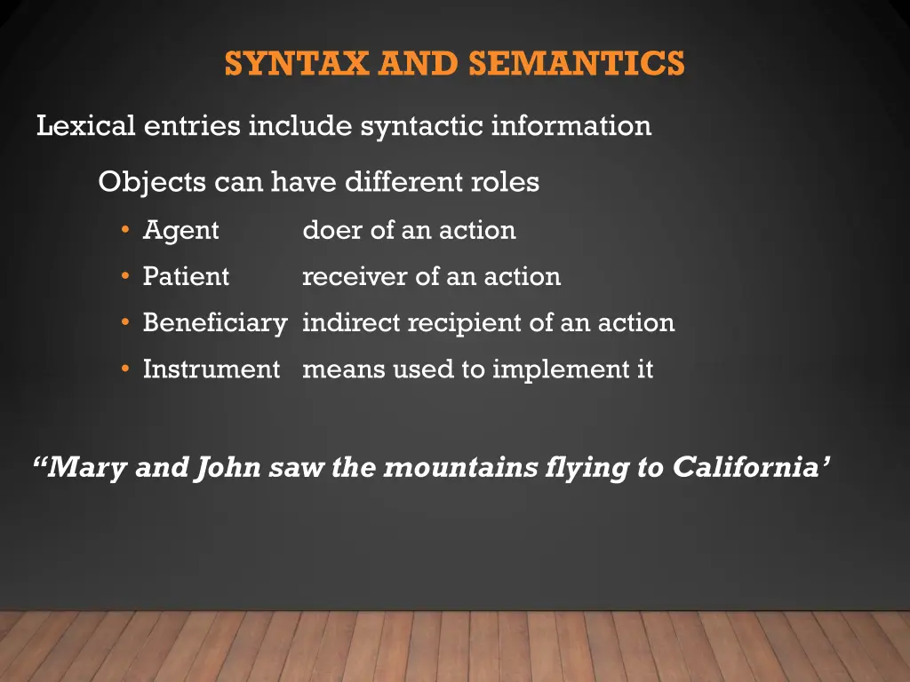 syntax and semantics 1