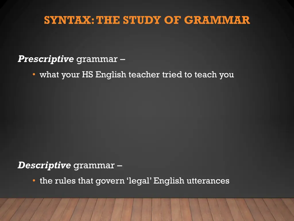 syntax the study of grammar