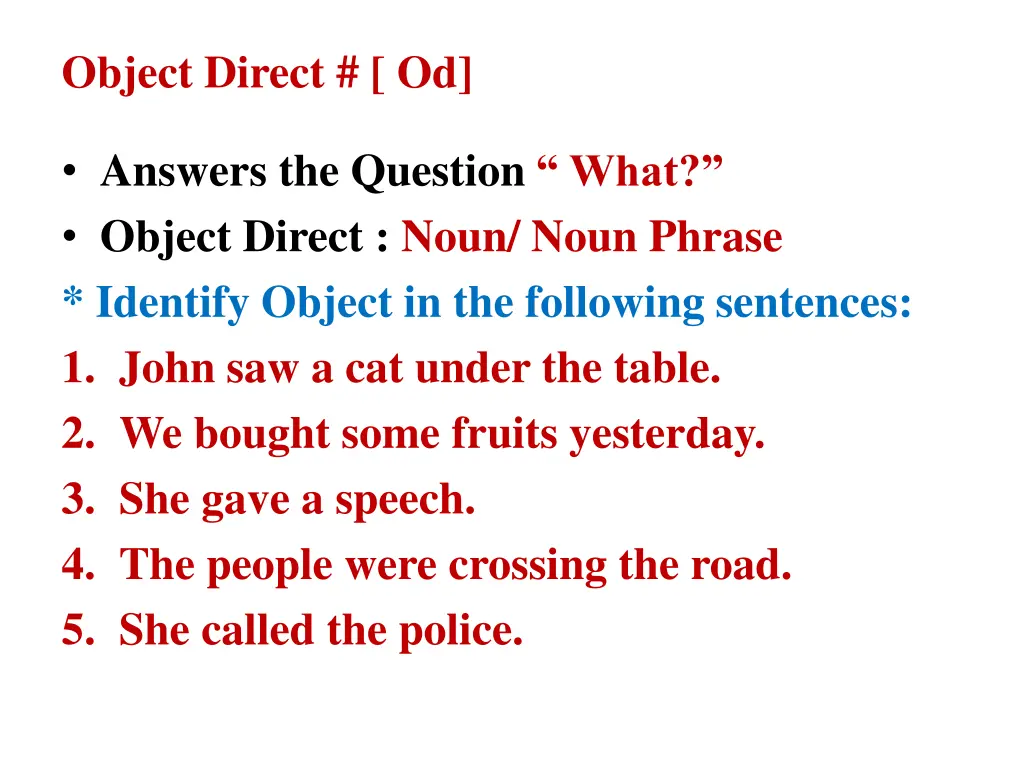object direct od