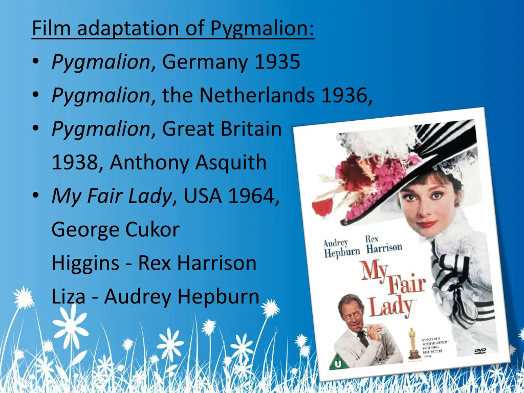 film adaptation of pygmalion pygmalion germany
