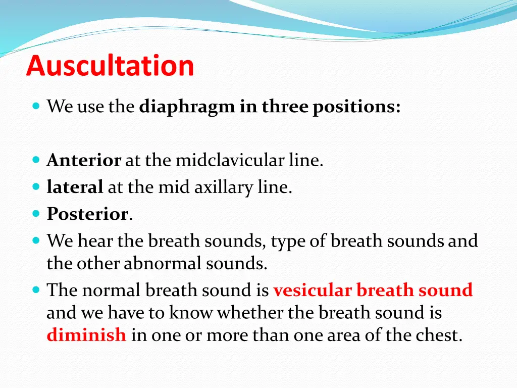 auscultation
