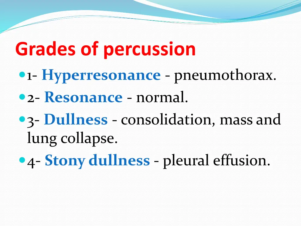 grades of percussion 1 hyperresonance