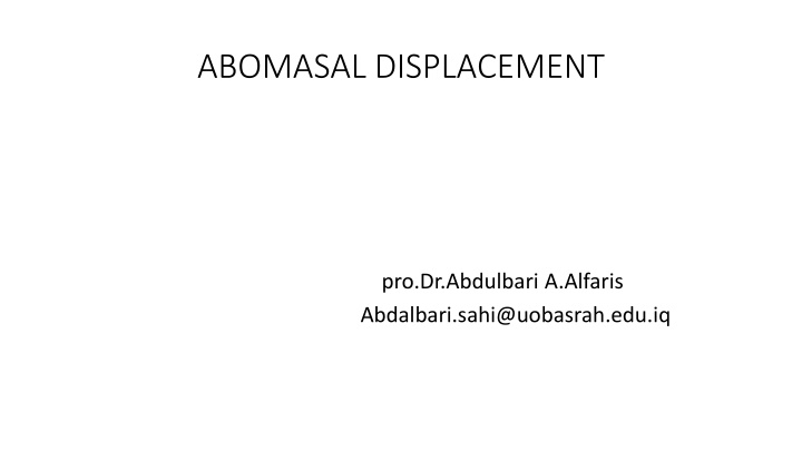 abomasal displacement