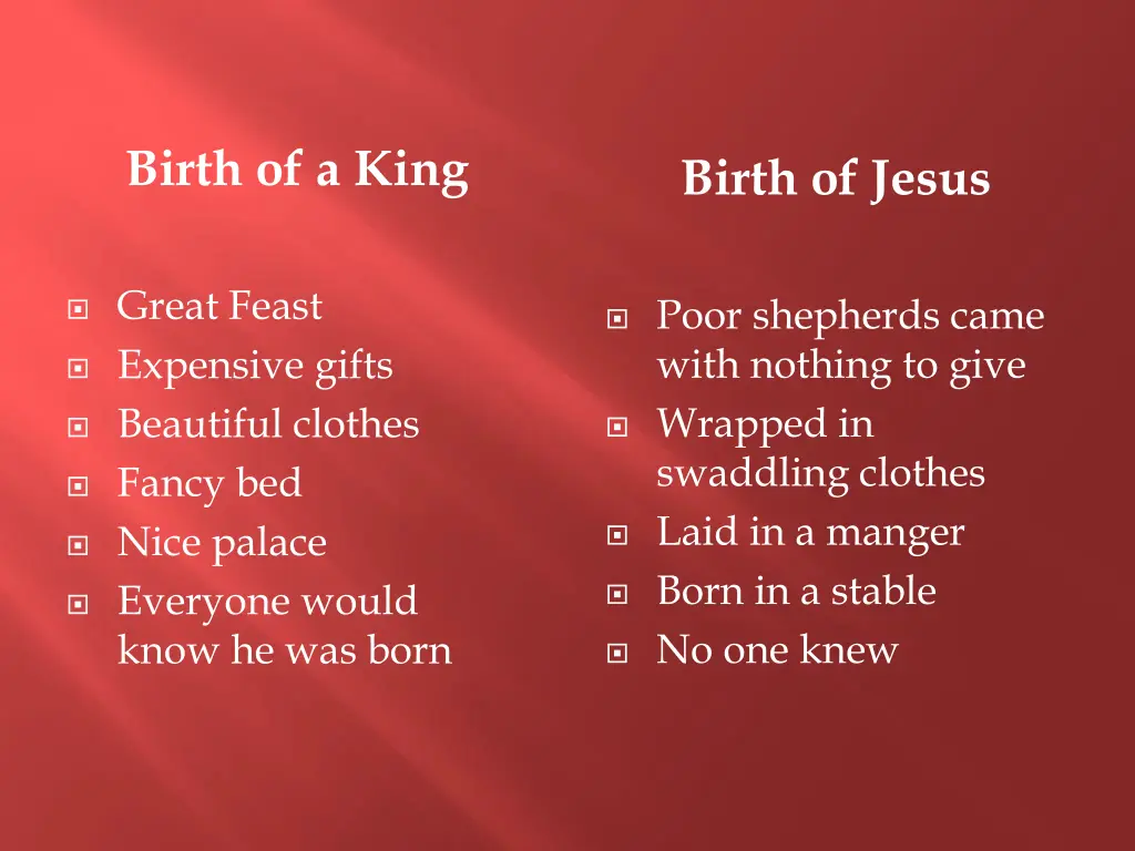 birth of a king