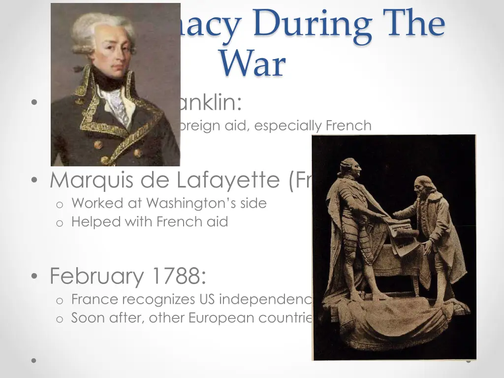 diplomacy during the war benjamin franklin