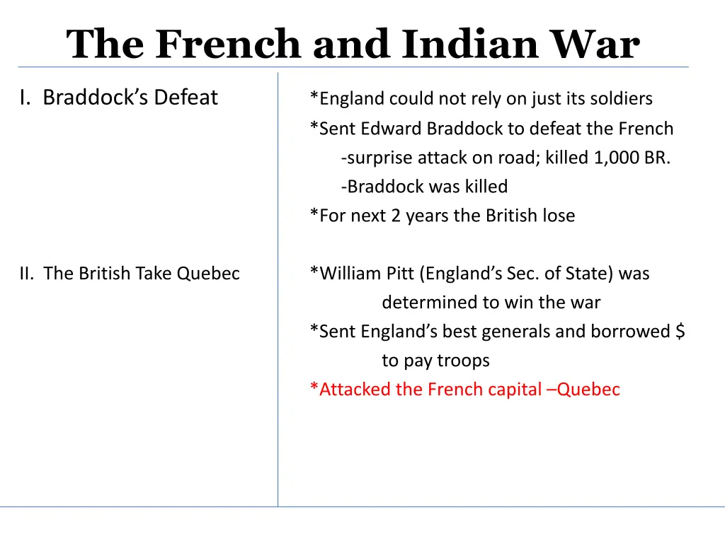 the french and indian war 5