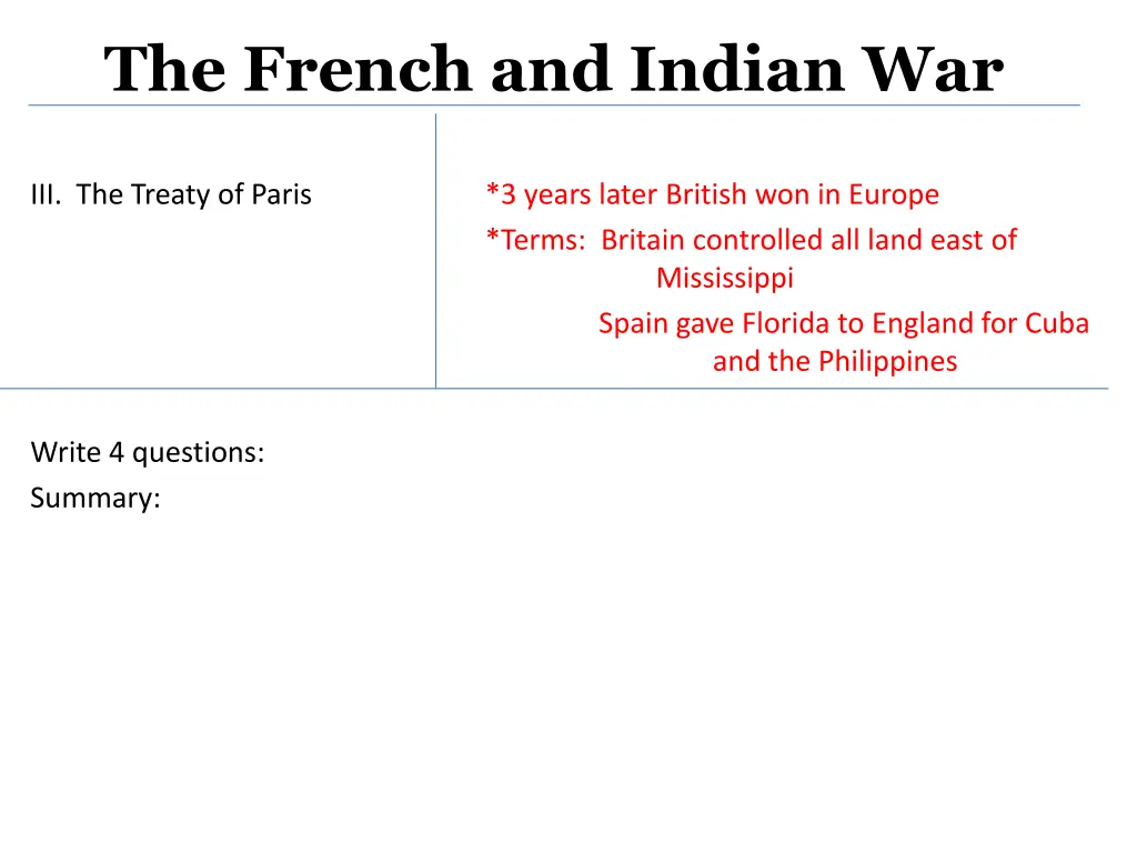 the french and indian war 8