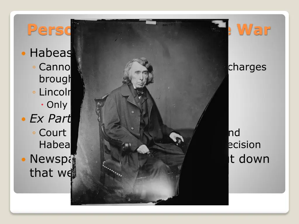 personal liberties in the war