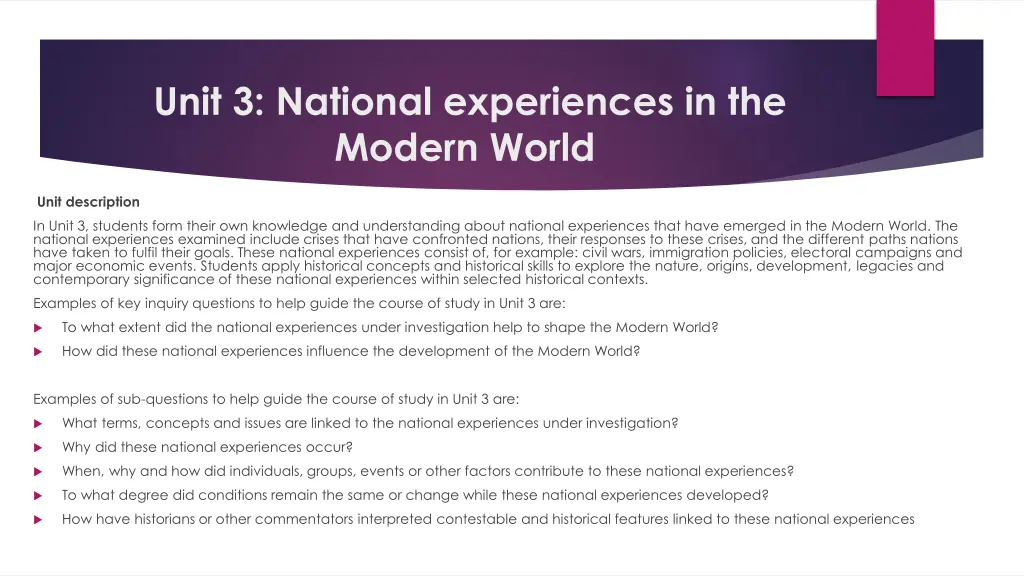 unit 3 national experiences in the modern world