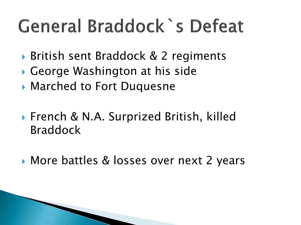 british sent braddock 2 regiments george