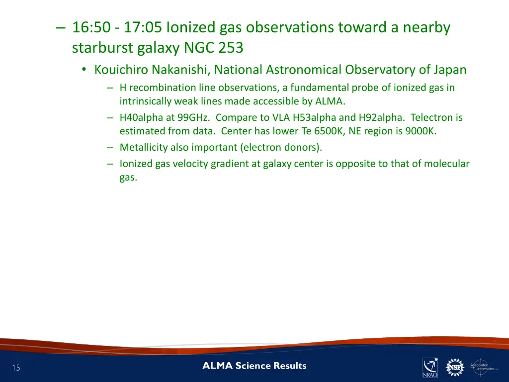 16 50 17 05 ionized gas observations toward