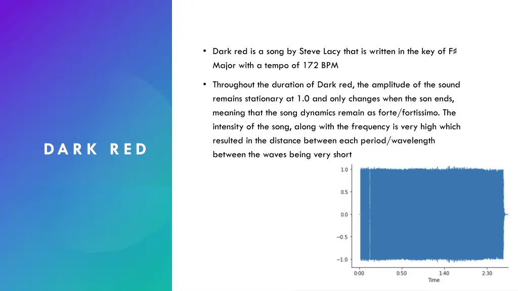 dark red is a song by steve lacy that is written
