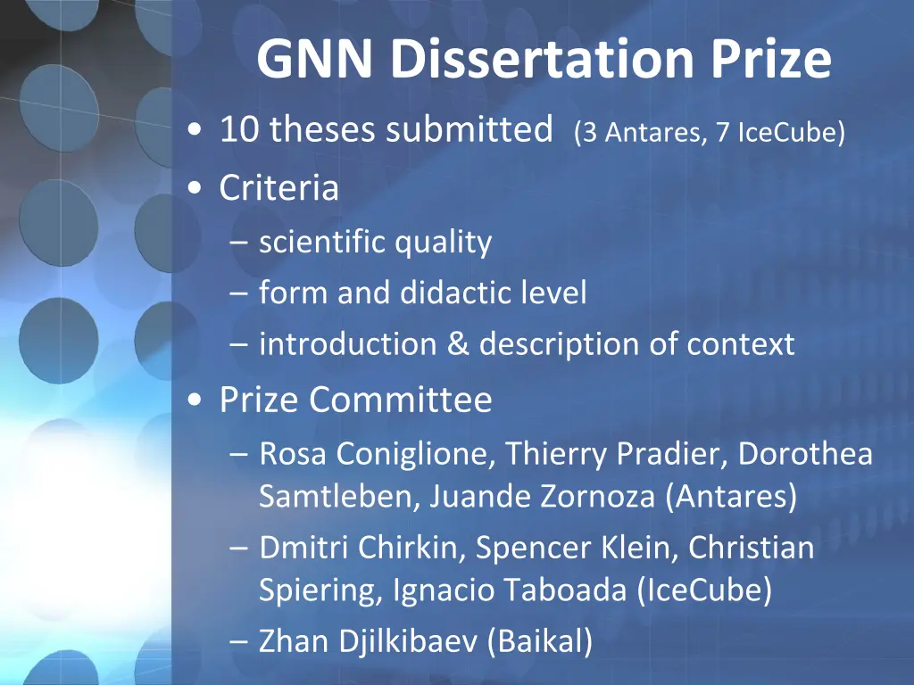 gnn dissertation prize 10 theses submitted