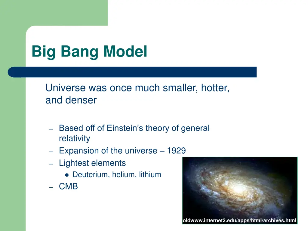 big bang model